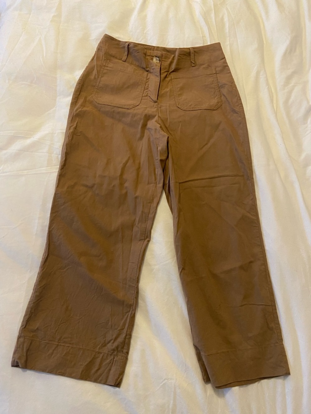 Nicole Miller Wide-Leg Cotton Pants